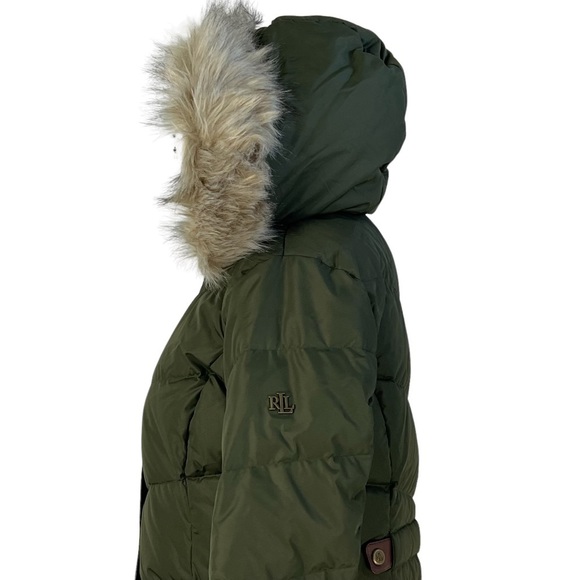 Lauren RALPH LAUREN FAUX FUR LINED HOODED DOWN PUFFER COAT STYLE # 24658 NWT - Picture 5 of 16